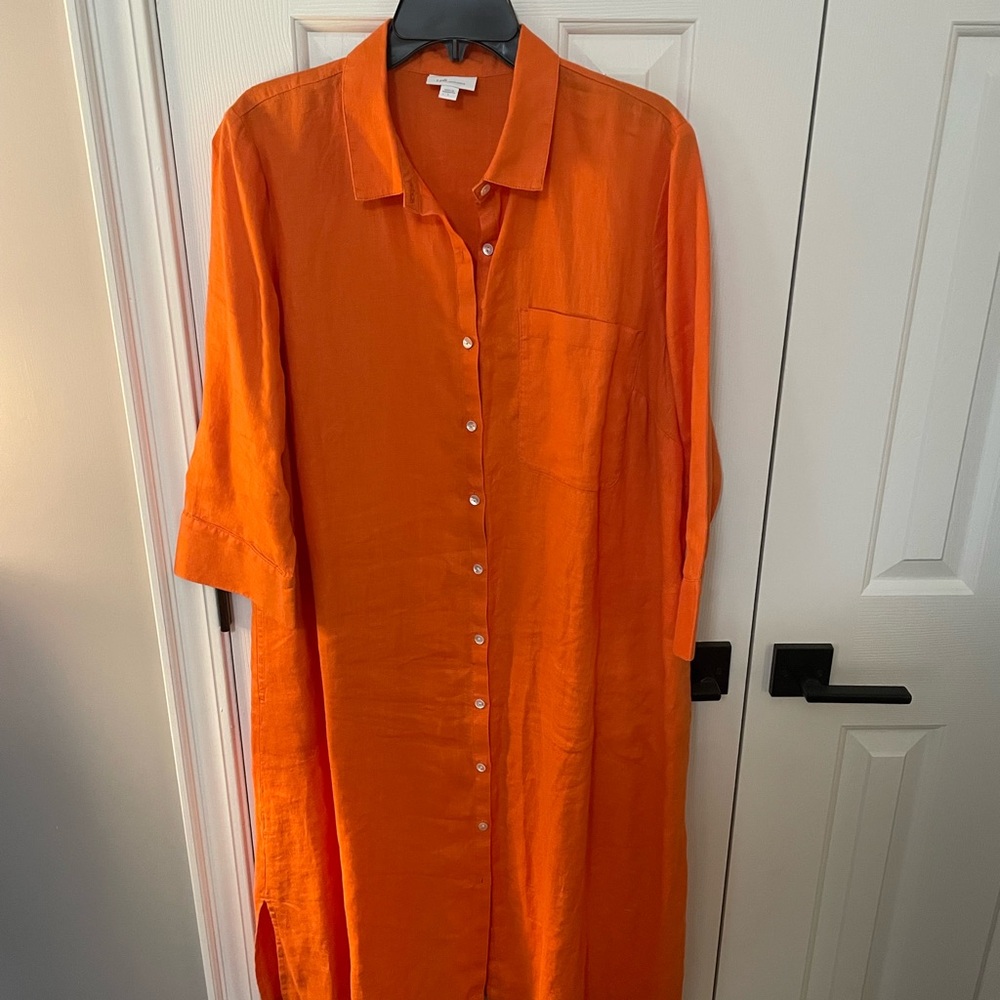 J. Jill Orange Midi Dress